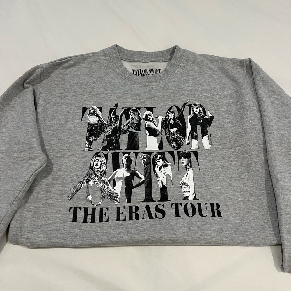 Taylor Swift Eras Tour Grey Crewneck Sweatshirt